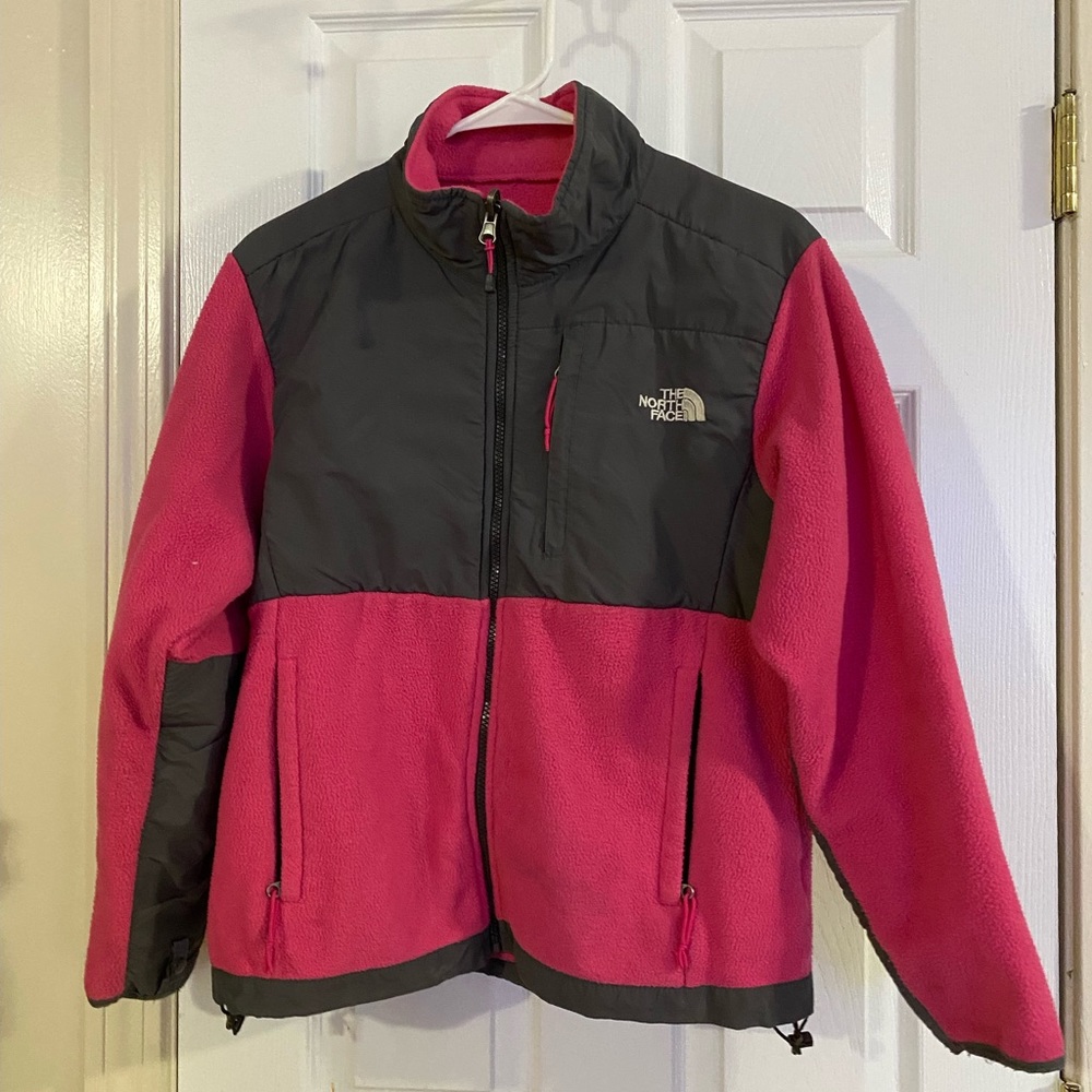 Pink & gray size medium North Face fleece